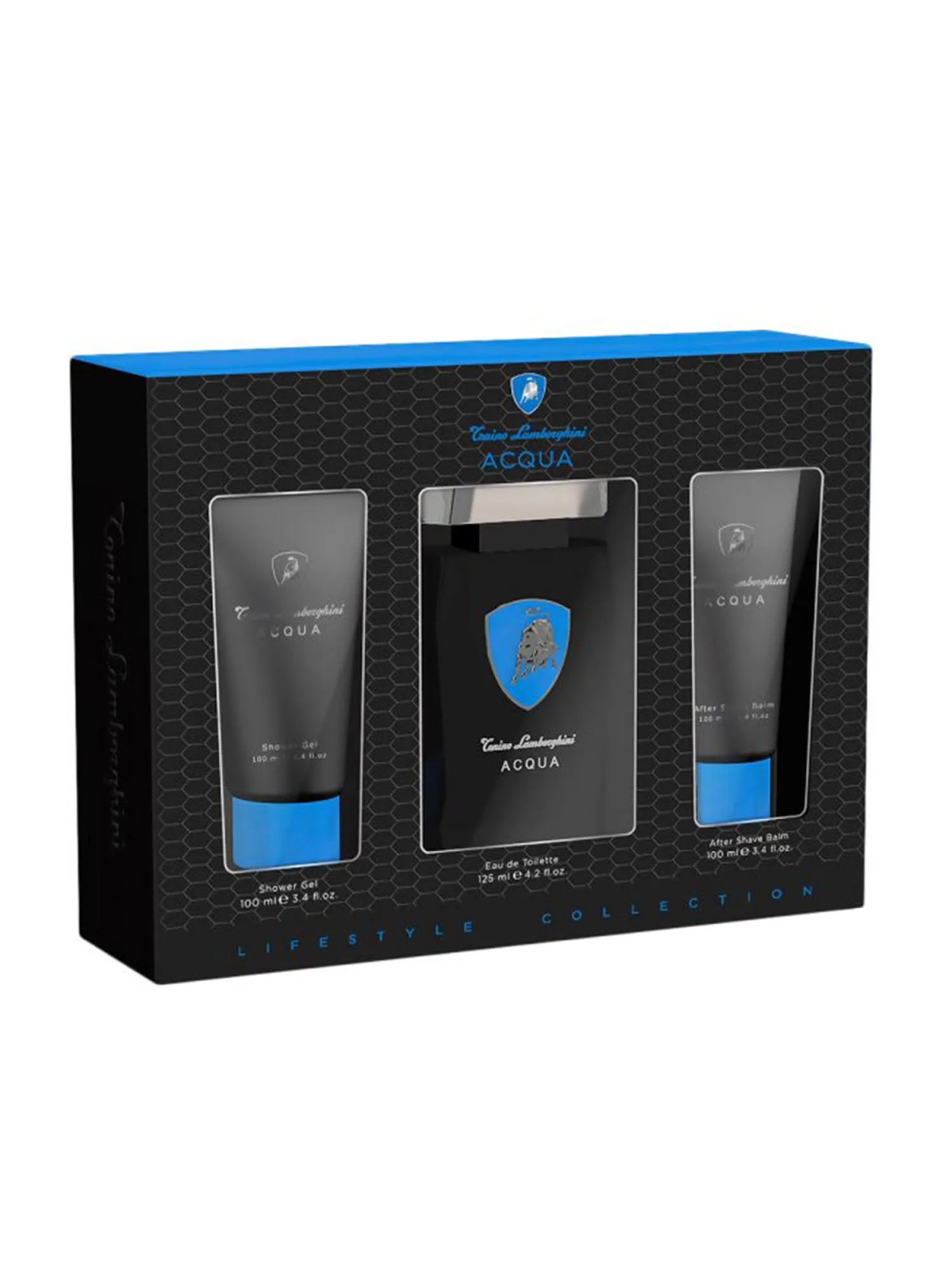 Tonino Lamborghini Acqua Coffret Eau de Toilette 125ml + Gel Douche 100ml + Baume Après-Rasage 100ml