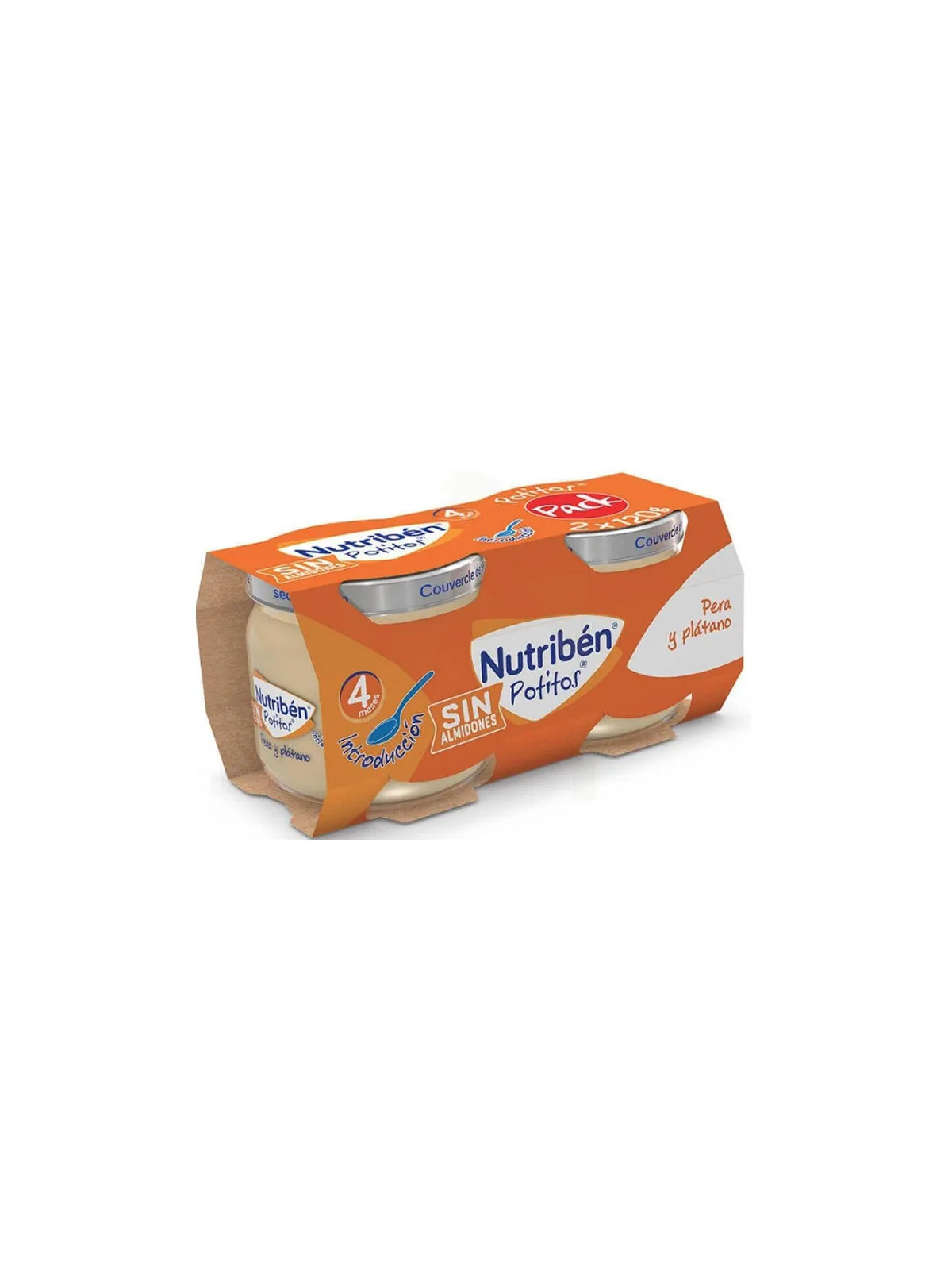 Nutribén Pot Banane, Mandarine, Poire et Biscuit 2 Bocaux 190g