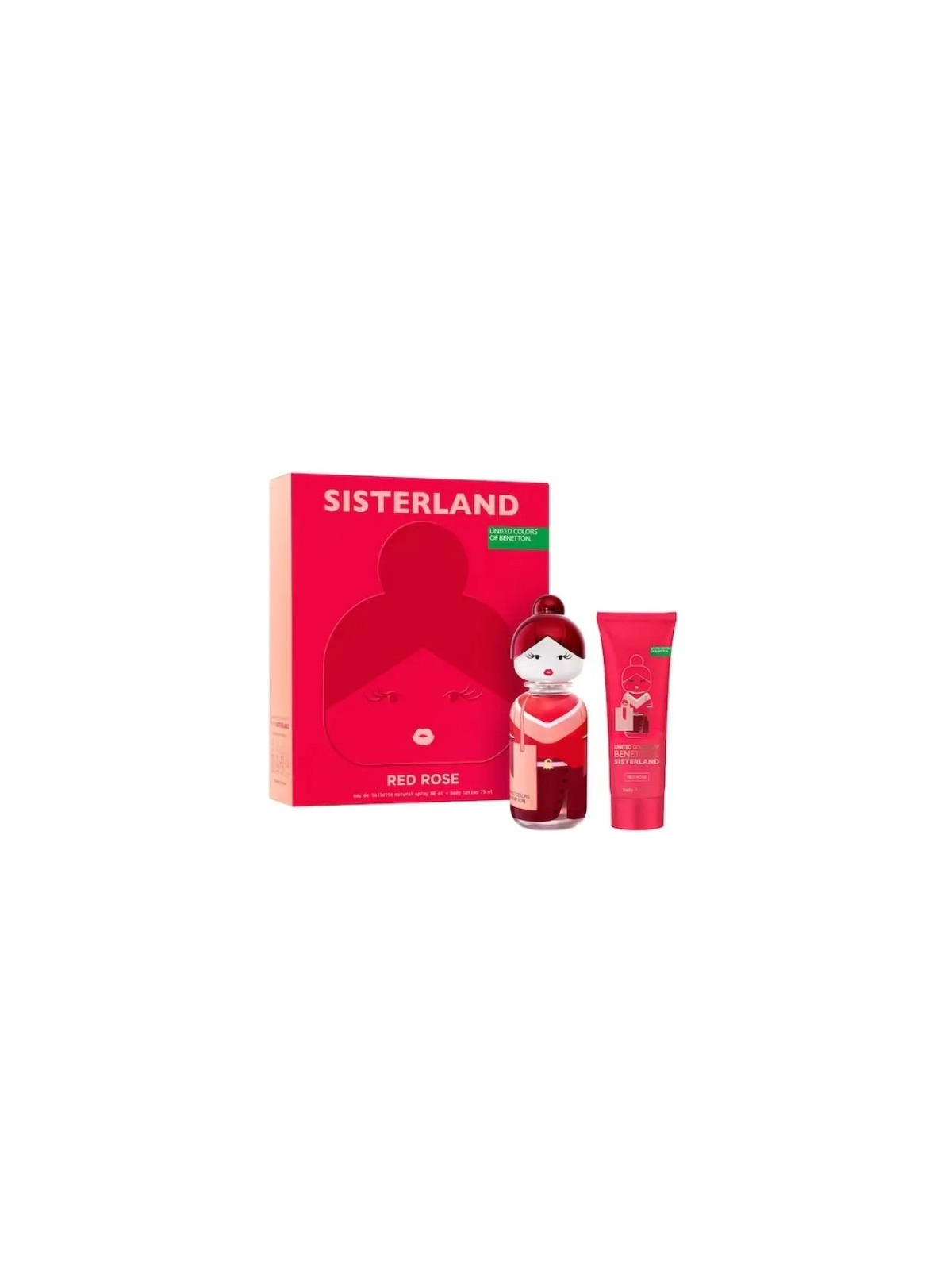 BENETTON Sisterland Red Rose Eau de Toilette 80ml + Body Lotion 75ml