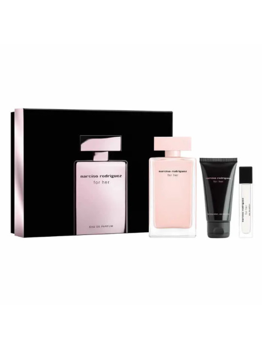Narciso Rodriguez For Her Eau de Parfum 100ml Coffret 3 Produits
