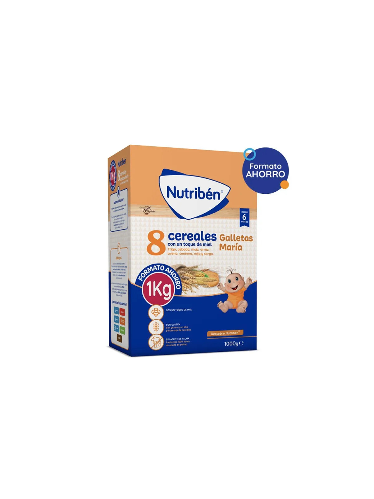 Nutribén 8 Céréales avec une Touche de Miel et Biscuits María 1 kg