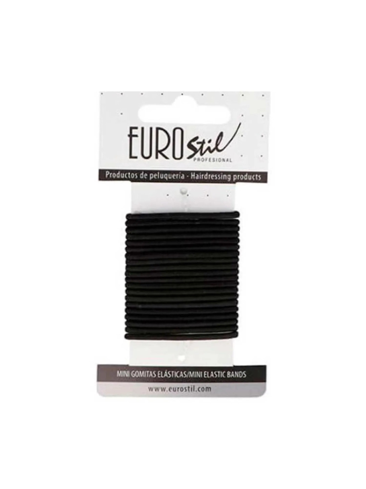 Eurostil Élastiques à Cheveux Noirs Mini Pack
