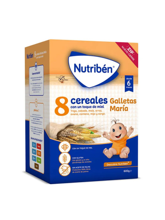 Nutribén 8 Céréales Biscuits Au Miel 600g