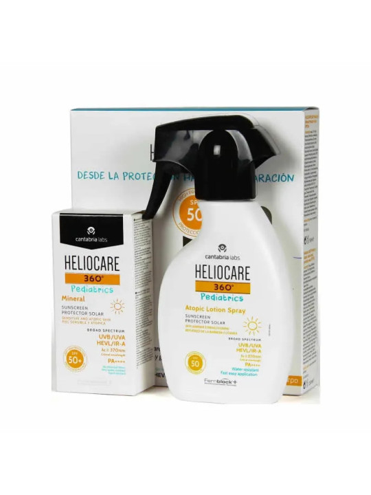 Heliocare 360° Pack Pediatrics Mineral 50ml + Atopic Lotion Spray 75ml