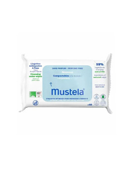 Mustela Lingettes Biodégradables 60 Unités