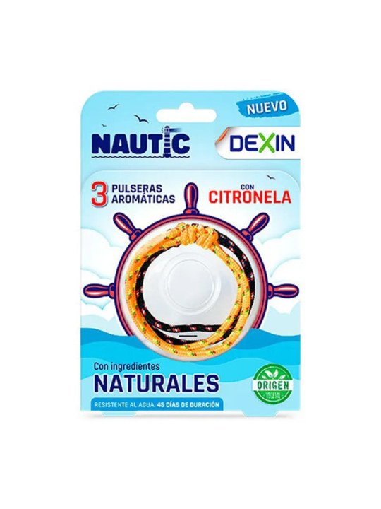 Dexin Bracelet Nautique Aromatique à la Citronnelle 3 Unités