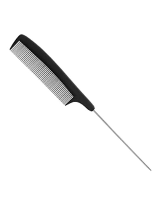 Eurostil Carbon Peigne Professionnel à Pointe Métal 1 unité