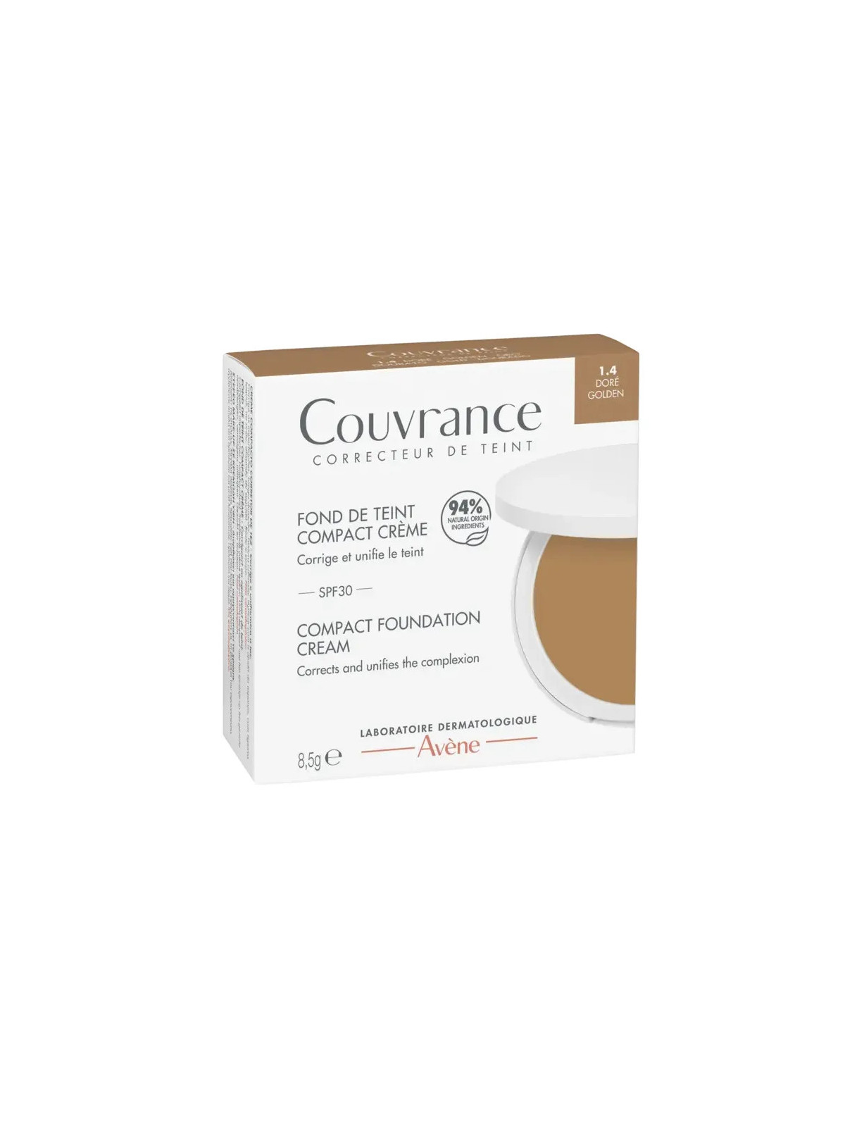 Avène Couvrance Crème Compacte Sans Huile 1.4 Or 8,5 g
