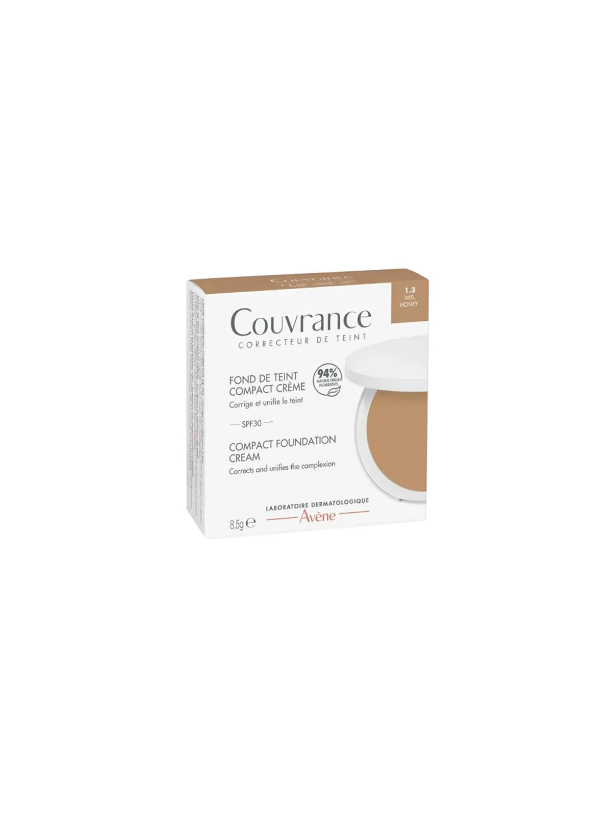 Avène Couvrance Crème Compacte Miel Sans Huile 8,5 g