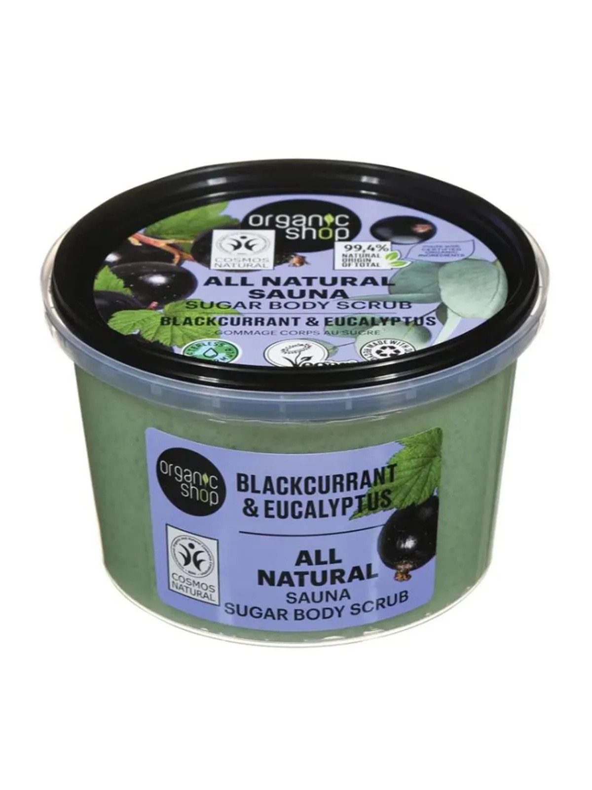 Organic Shop All Natural Sauna Exfoliant Corporel au Sucre Groseille 250ml