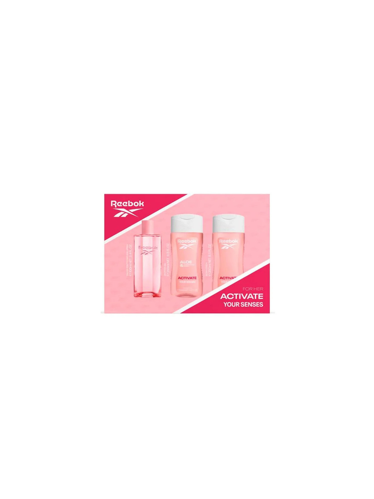 Reebok Activate Her Coffret Eau de Toilette 100ml + Gel Douche 250ml + Lait Corps 250ml