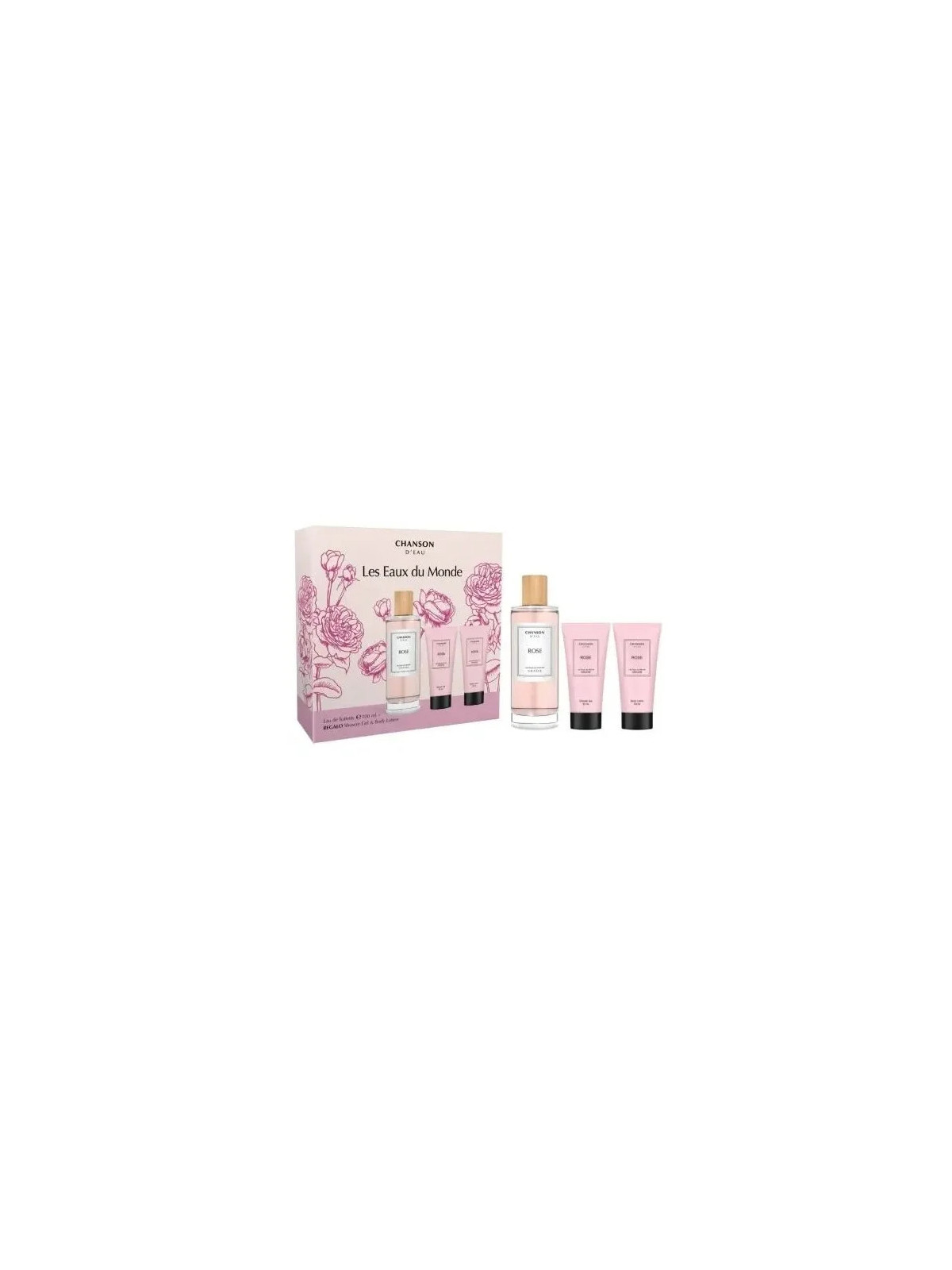 Chanson d'Eau Rose Coffret Eau de Toilette 100ml + Gel Douche 50ml + Lait Corps 50ml