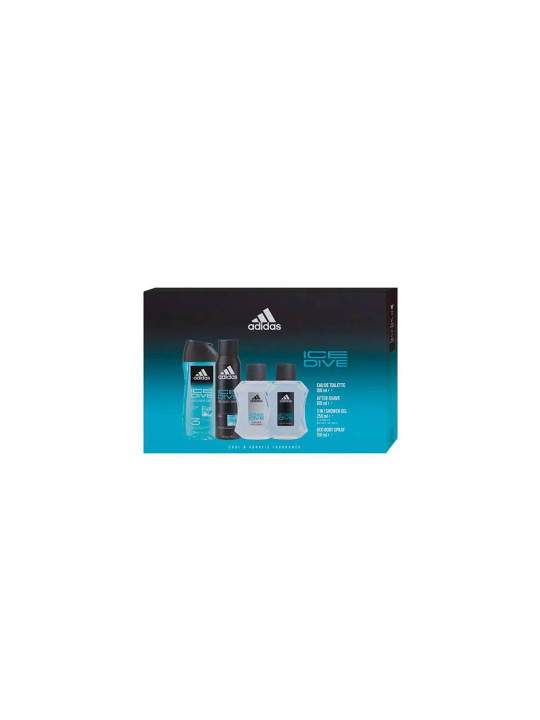 ADIDAS Ice Dive Eau de Toilette 100 ml + Gel Douche 250 ml + Après-Rasage 150 ml Coffret