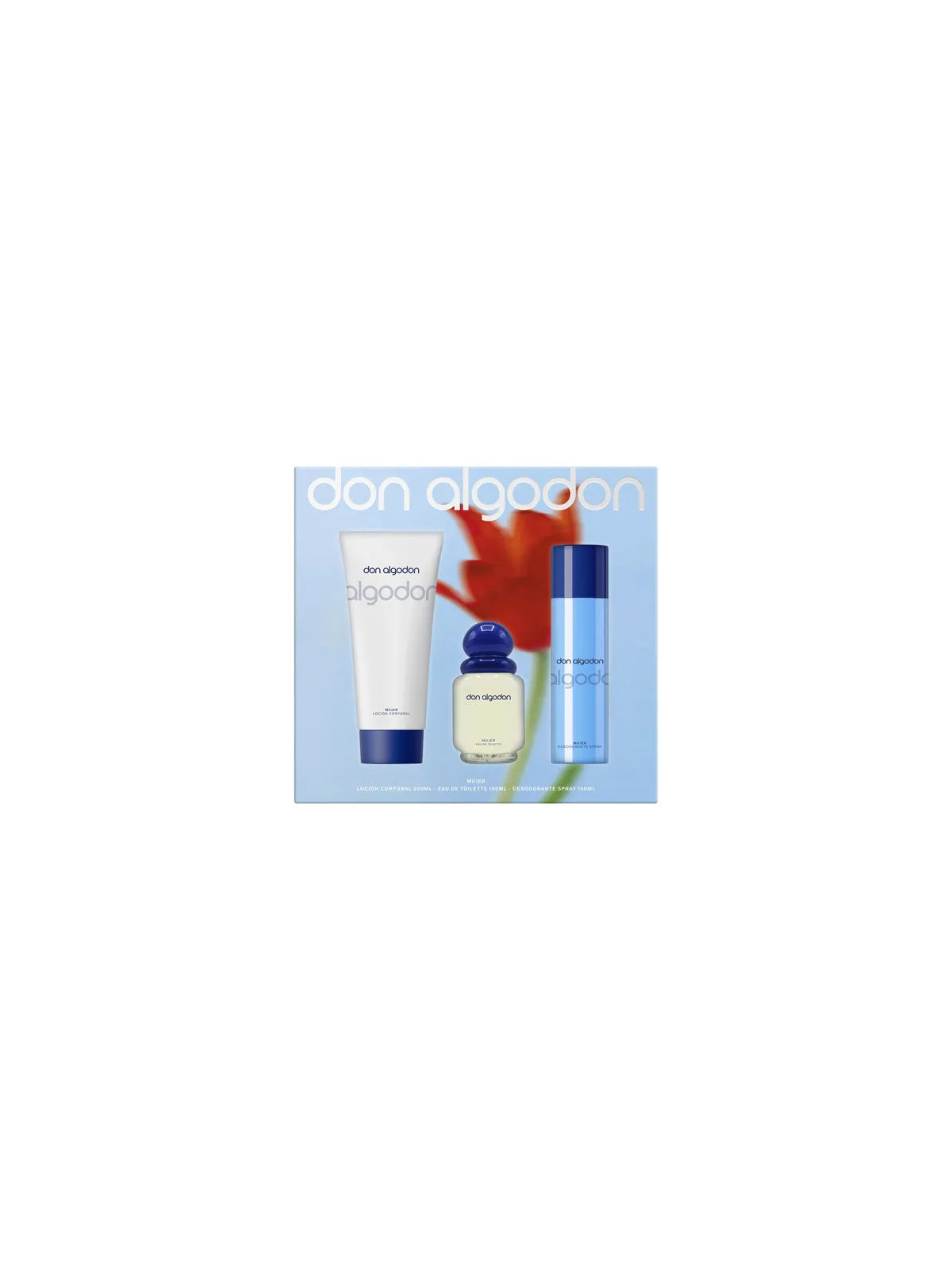 Don Algodón Coffret Eau De Toilette 100ml + Lait Corporel 200ml + Gel Douche 200ml