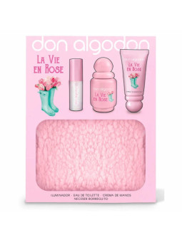 Don Algodón La Vie En Rose Eau de Toilette Spray 30ml Coffret 4 Produits