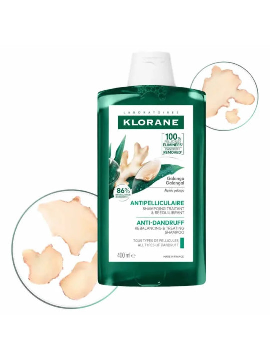 Klorane Shampooing Traitant et Rééquilibrant Antipelliculaire 400ml