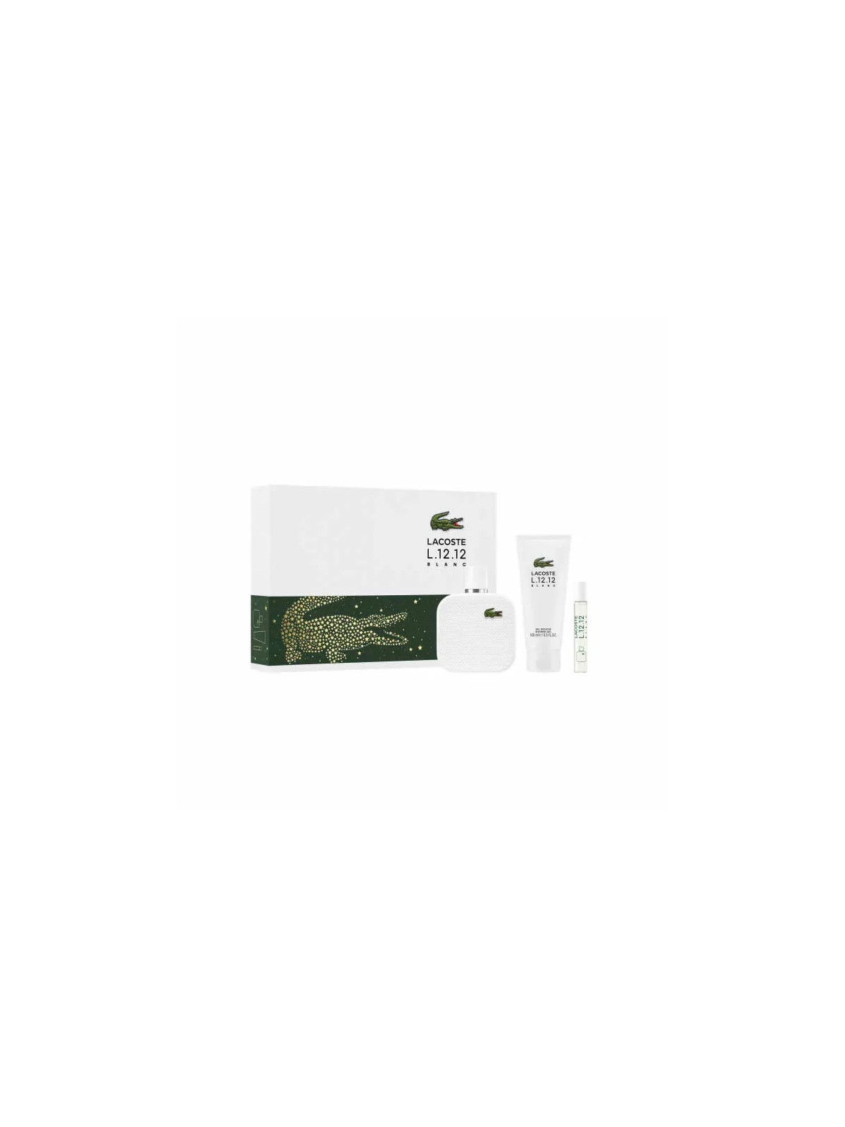 Lacoste L.12.12 Blanc Eau de Toilette Homme Vaporisateur 100ml Coffret 3 Produits