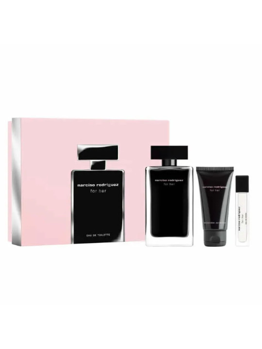 Narciso Rodriguez For Her Eau De Toilette Spray 100ml Coffret 3 Produits