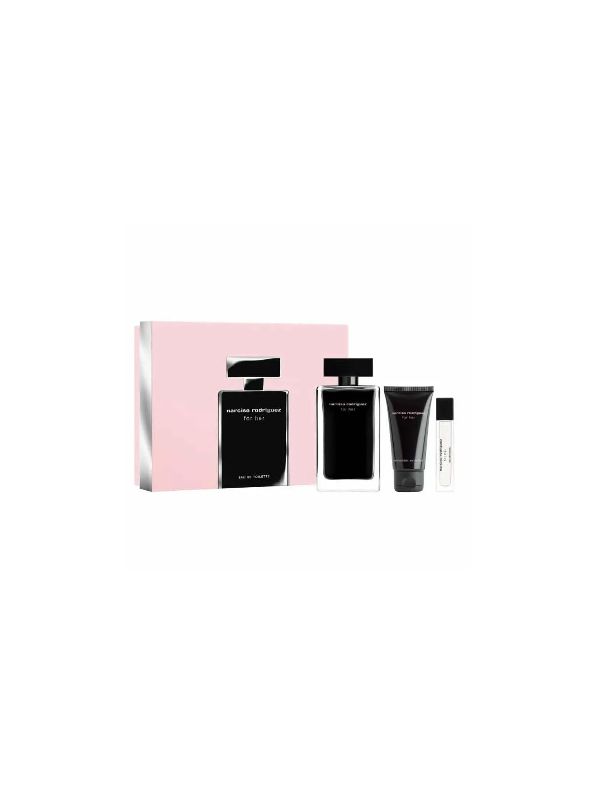 Narciso Rodriguez For Her Eau De Toilette Spray 100ml Coffret 3 Produits