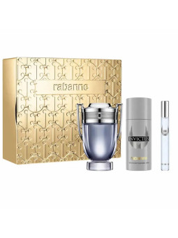 Paco Rabanne Invictus Eau de Toilette Spray 100ml Coffret 3 Produits