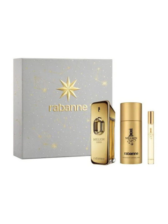 Rabanne Million Gold Eau de Parfum Intense Vaporisateur 100ml Coffret 3 Produits