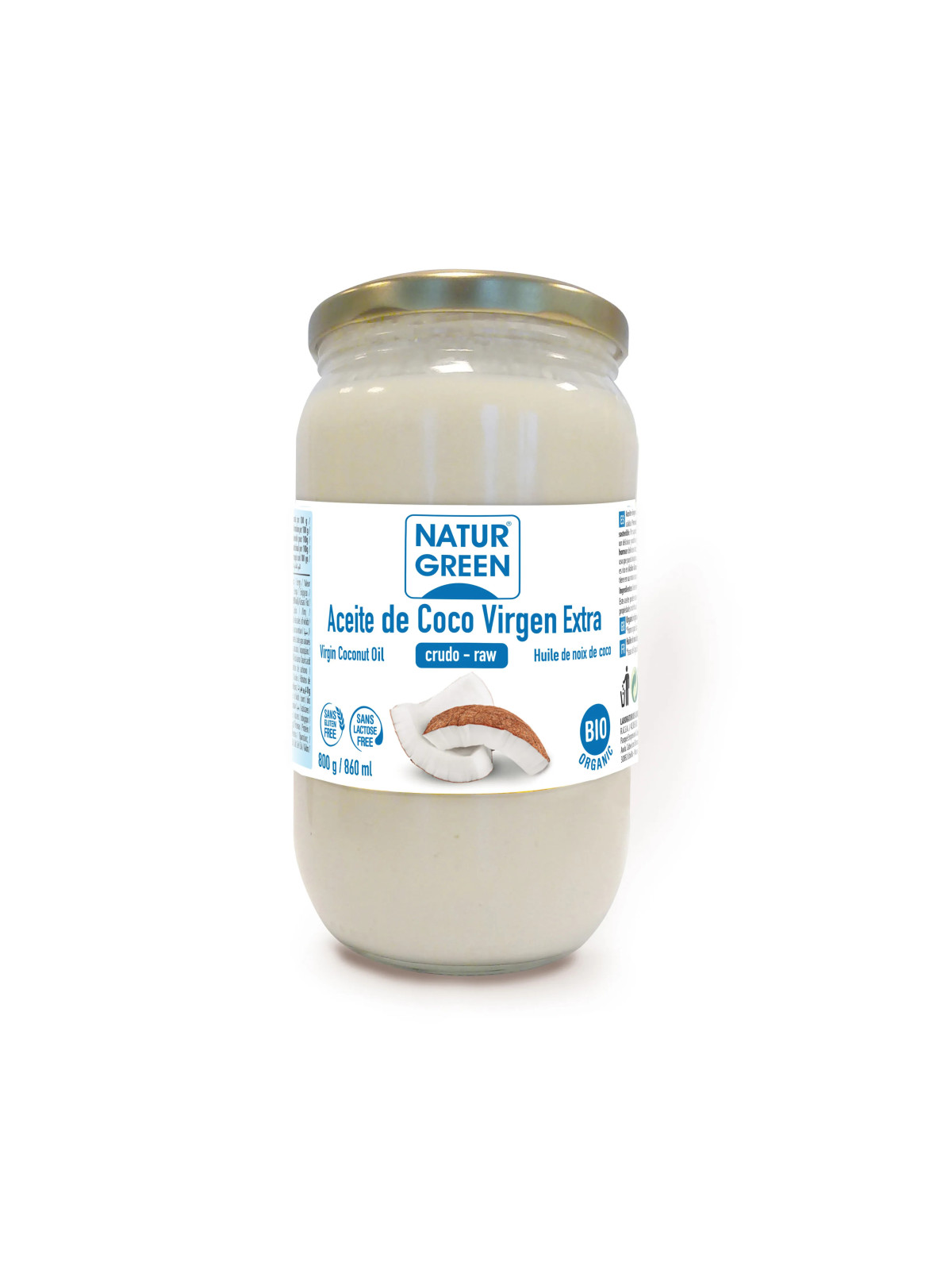 NaturGreen Huile Vierge de Coco 800g
