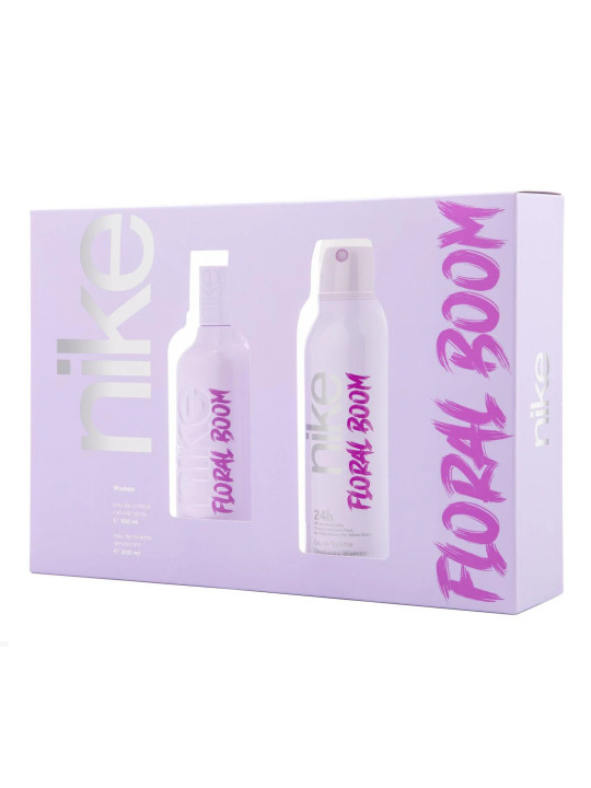Nike Woman Floral Boom Eau de Toilette Coffret : Spray 1un + Déodorant Eau de Toilette 200ml Spray