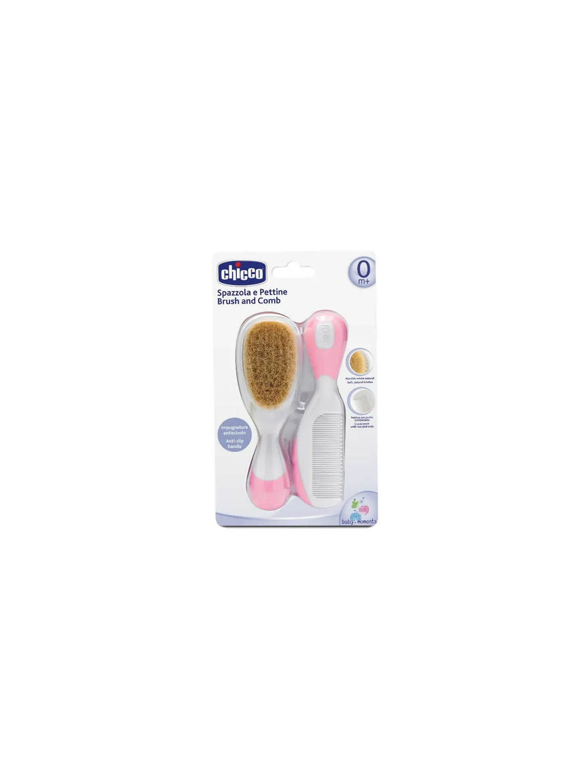 Chicco Brosse Et Peigne Rose 0m+