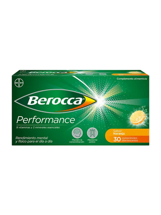 Berocca Performance 30 Comprimés Effervescents Orange