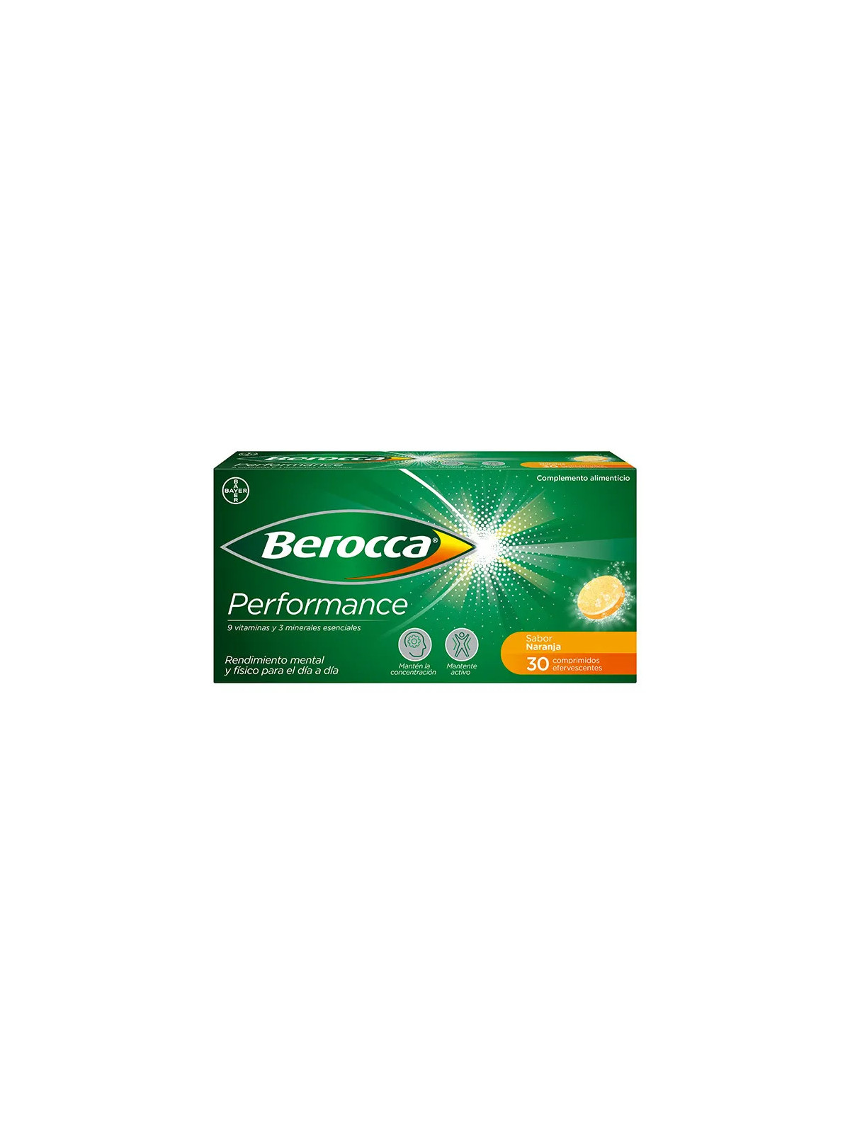 Berocca Performance 30 Comprimés Effervescents Orange