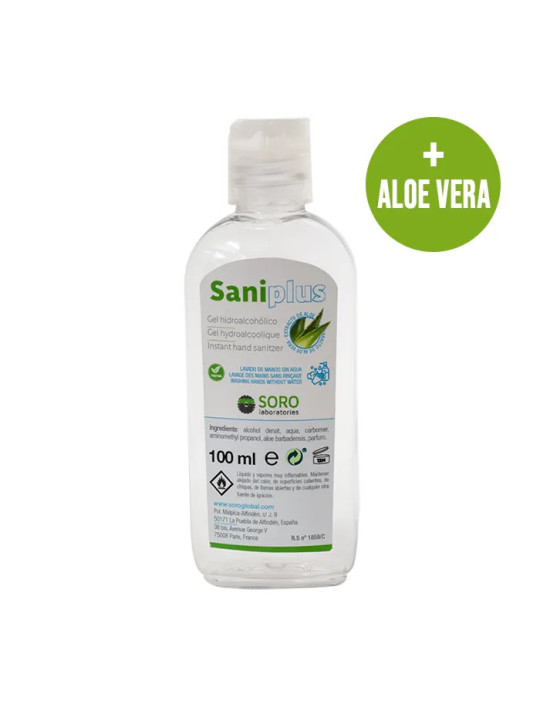 Saniplus Gel Hydroalcoolique Hygiénisant Pour Les Mains à l'Aloe Vera 100ml