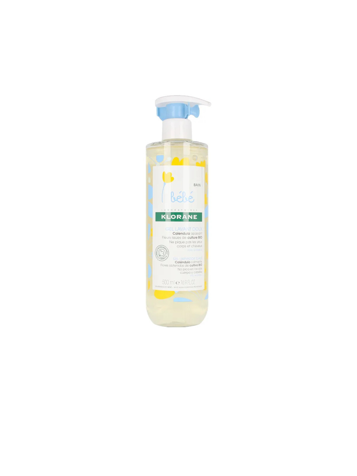 Klorane Bébé Gel Lavant Doux au Calendula Apaisant 500ml