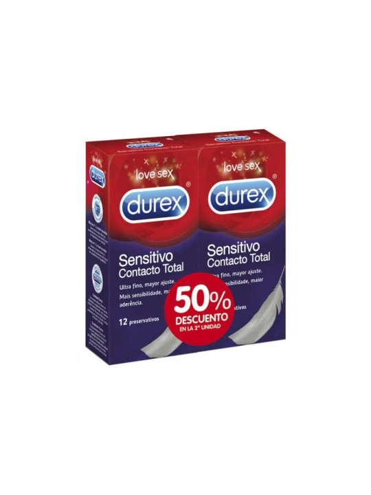 Durex Sensitive Total Contact 2x12 Unités