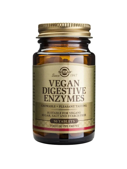 Solgar Enzymes Digestives Végétaliennes 50 Comprimés