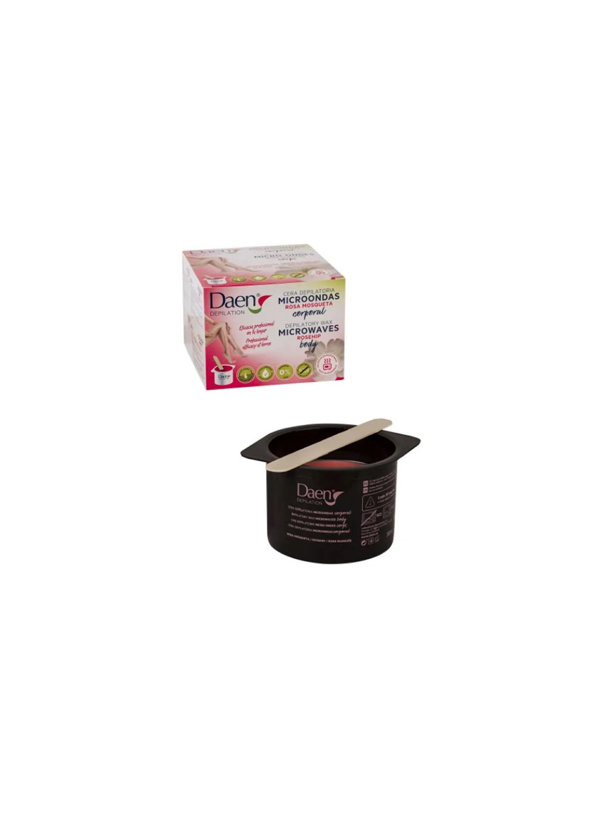 Daen Depilation Cire Dépilatoire Micro-ondes Rose Musquée 300g