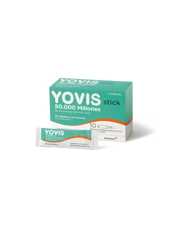 Yovis 10 Sticks Bucodispersables 50 000 Millions de Ferments Actifs