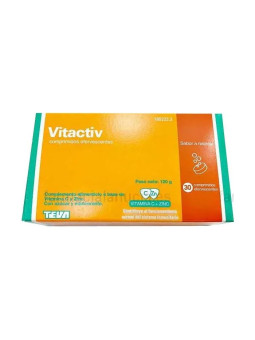 Teva Vitactiv 30 Comprimés Effervescents 120g