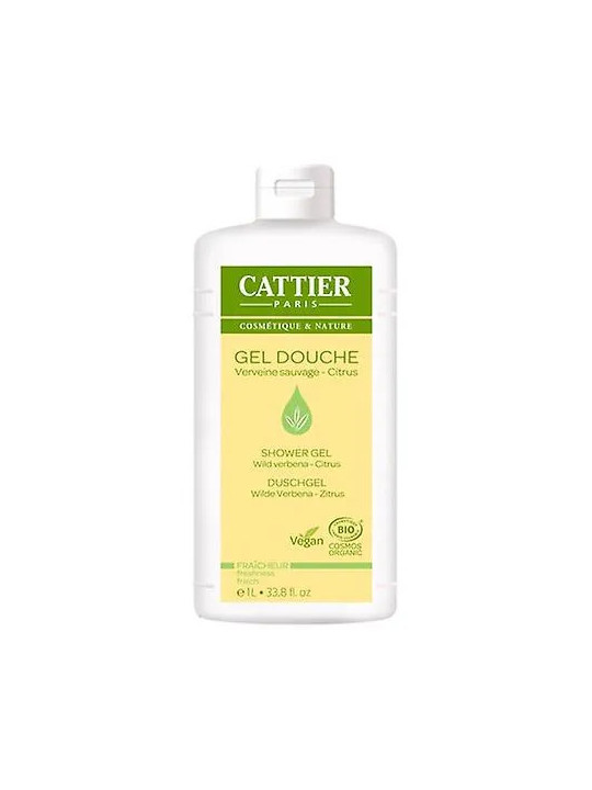 Cattier Paris Gel Douche Rafraîchissant Verveine 1L
