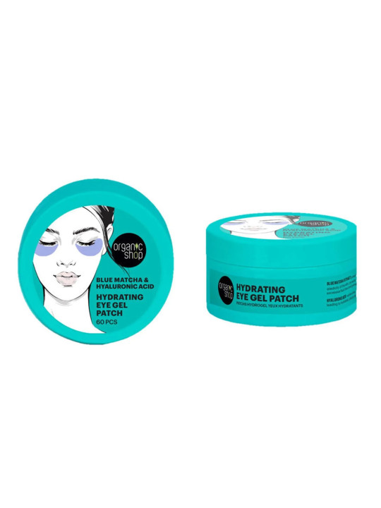 Organic Shop Blue Matcha Patchs Yeux Hydratants 60 unités