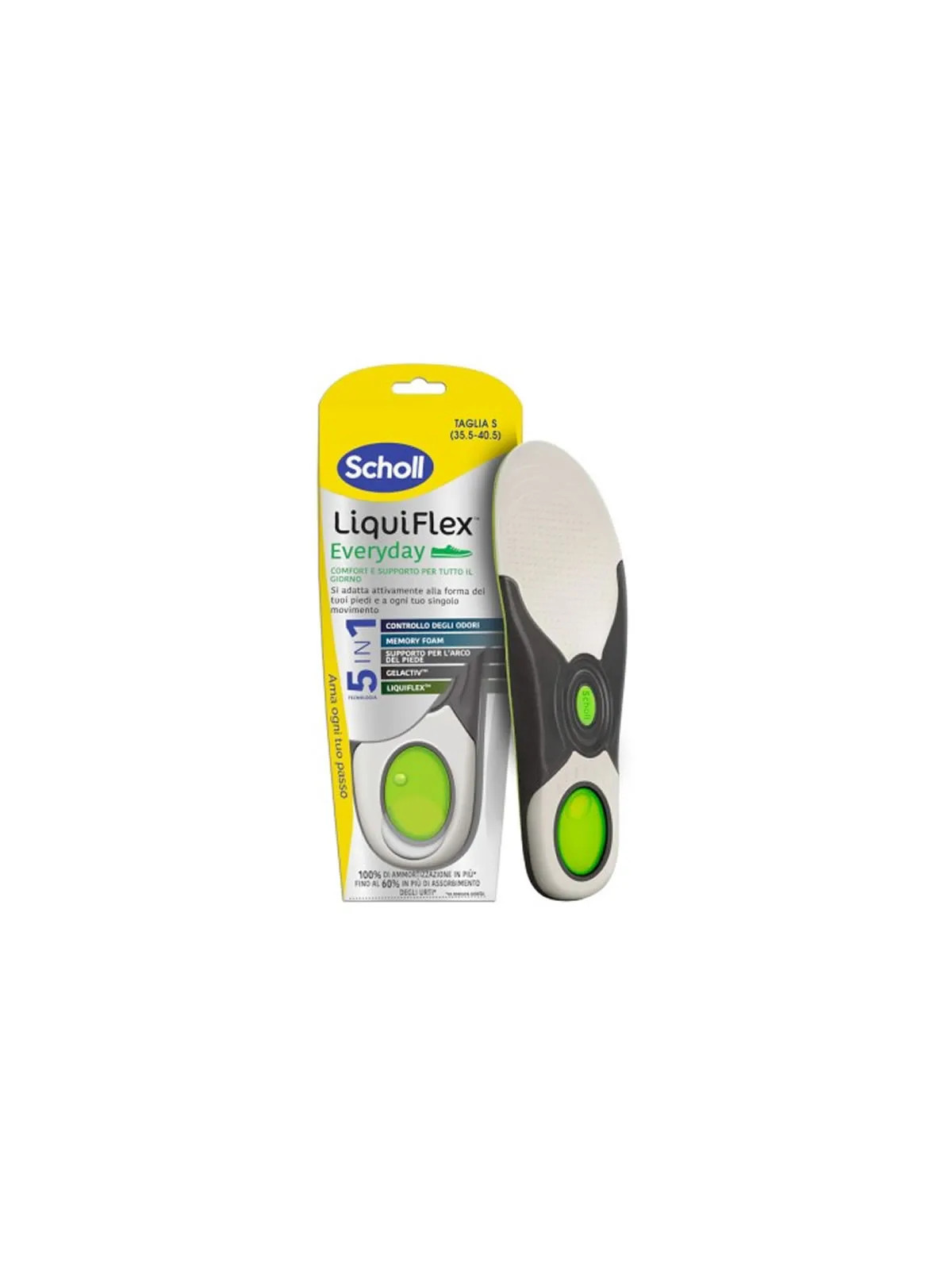 Scholl LiquiFlex Semelle Confort Usage Quotidien Taille S