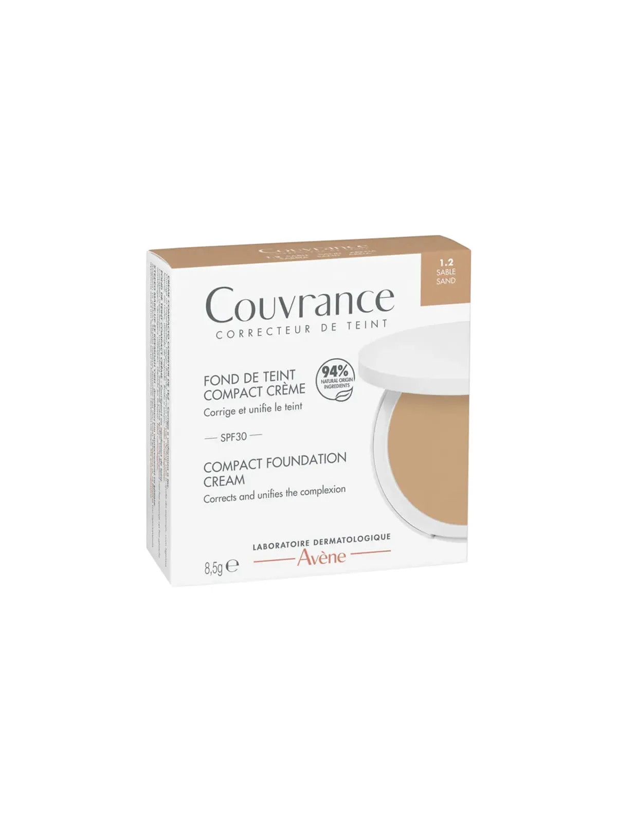 Avène Couvrance Fond de Teint Compact Crème SPF30 1.2 Sable