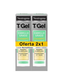 Neutrogena T/Gel Shampooing Cheveux Gras & Normaux 2x250ml