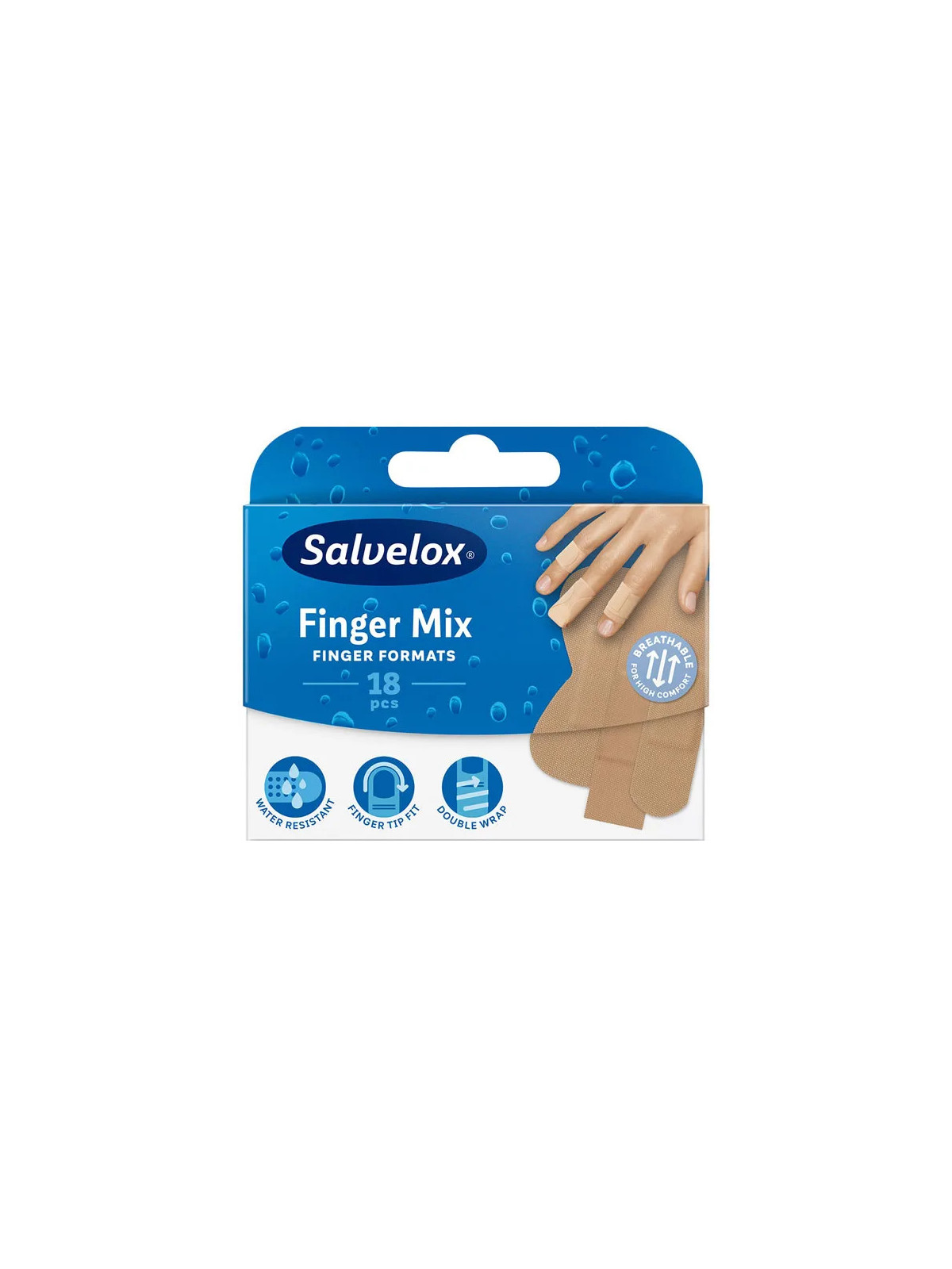 Salvelox Finger Mix Pansement pour les Doigts 18 Unités