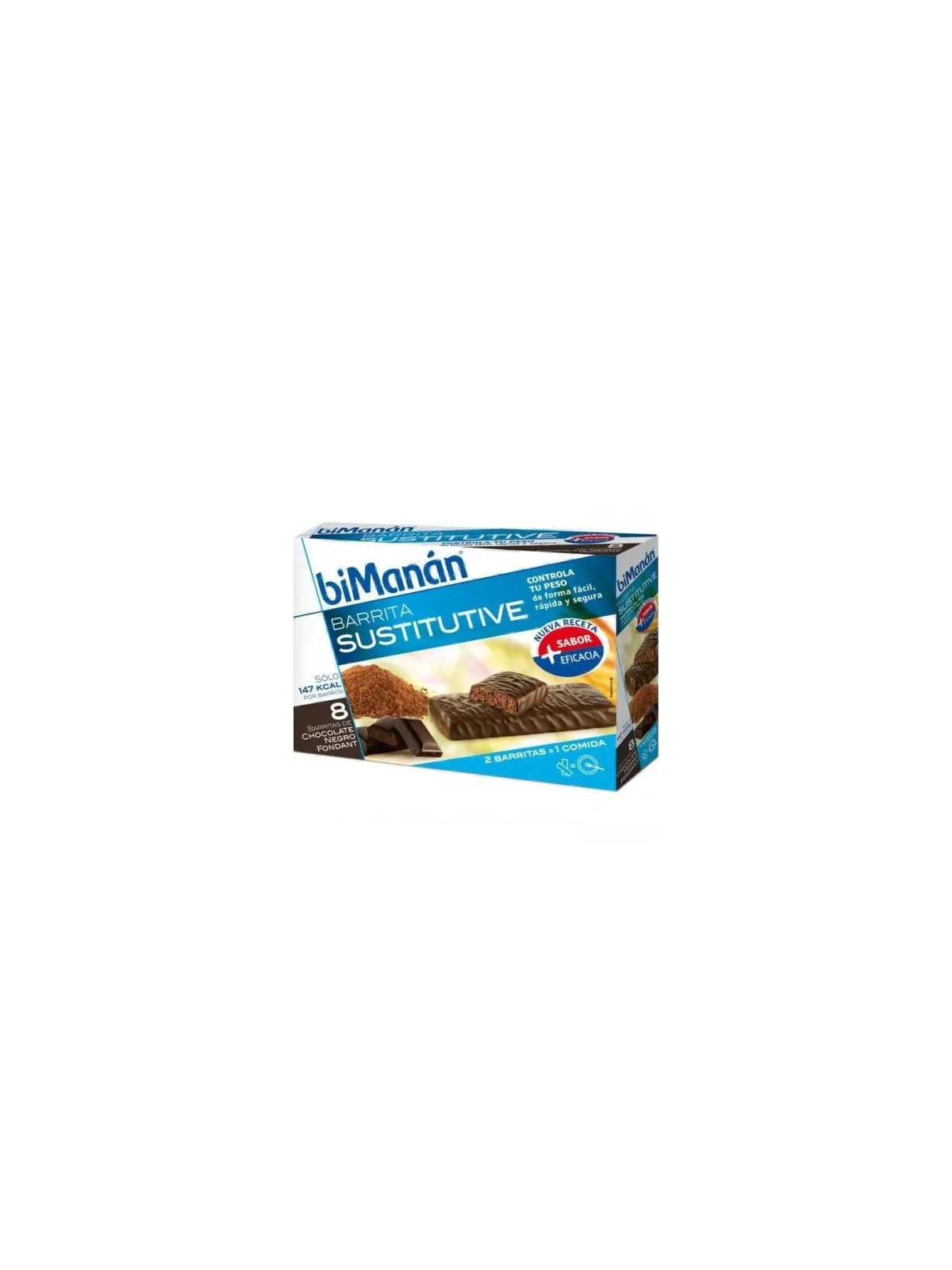 Bimanán Sustitutive Barre Chocolat Fondant 8 Unités
