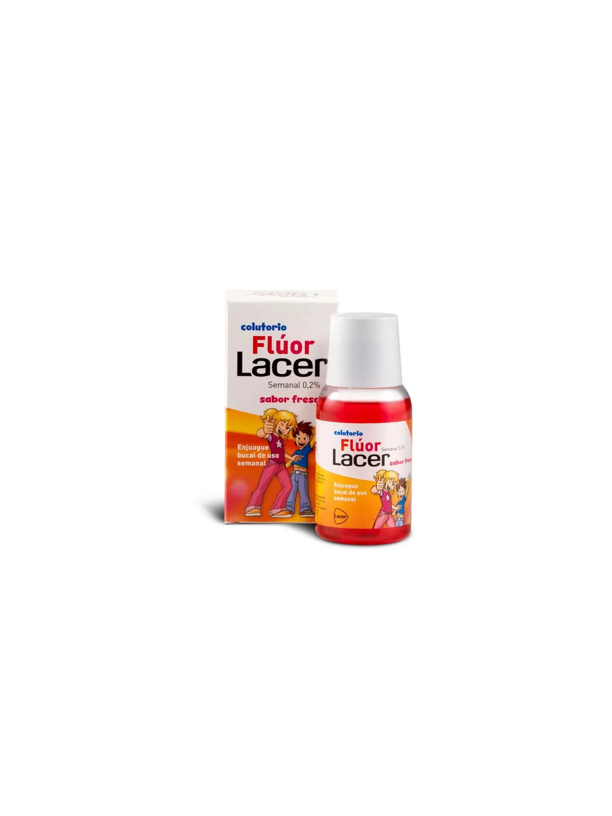 Lacer Bain de Bouche Fluor 0,2% Goût Fraise 100ml