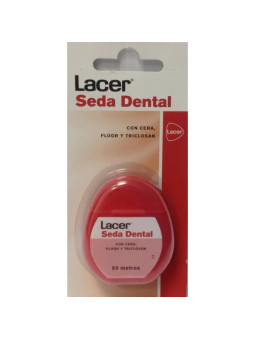 Lacer Fil Dentaire Ciré et Fluoré 50m 1 unité