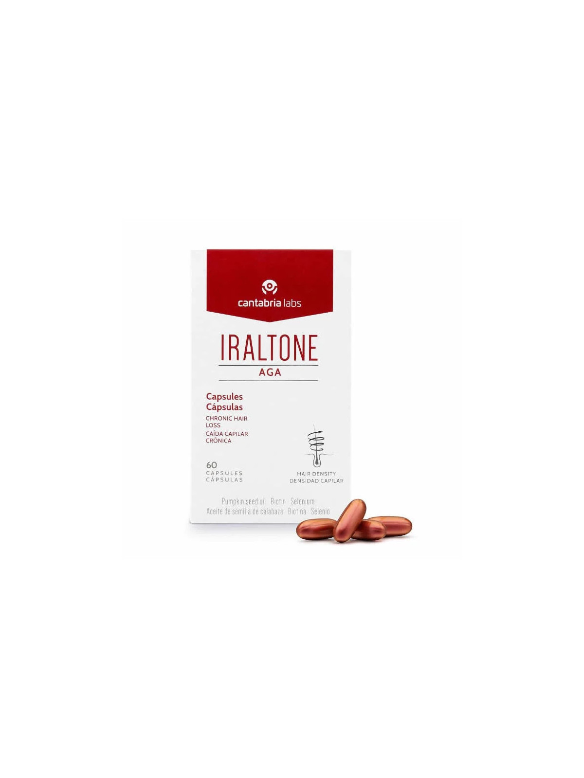 Iraltone AGA Concentré Nutritionnel Anti-Chute 60 Gélules