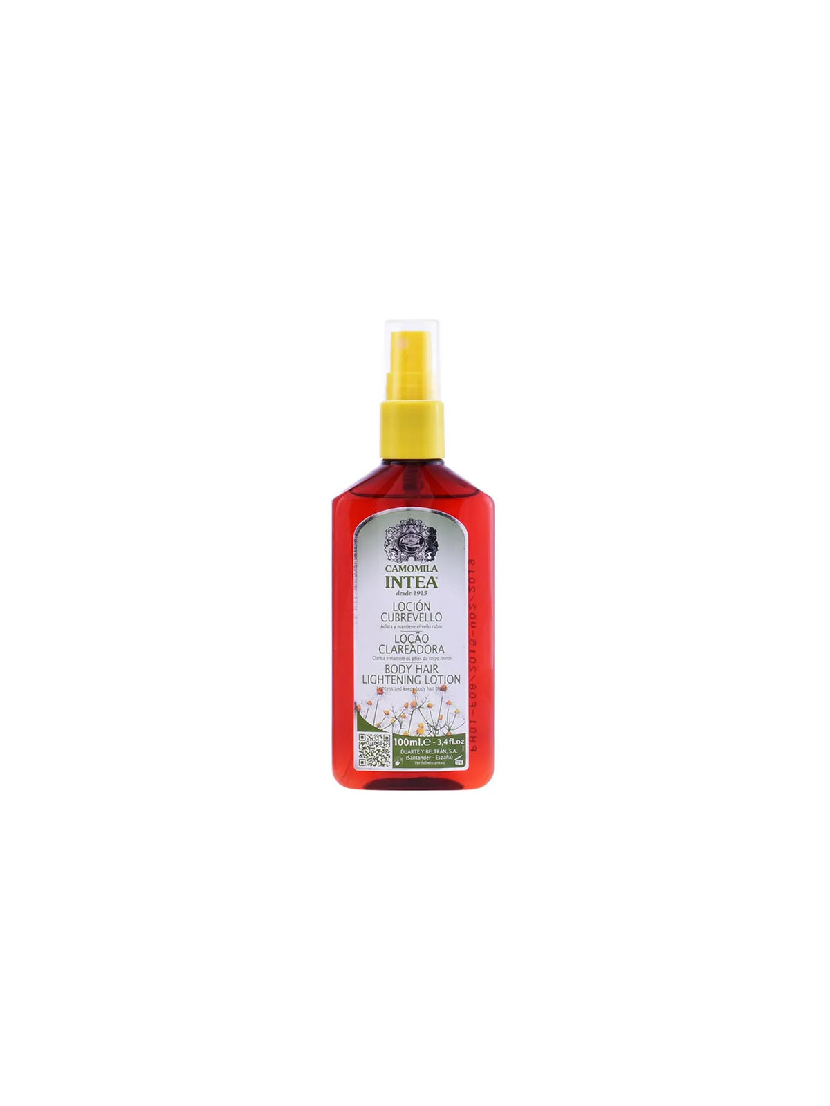 Camomila Intea Lotion Éclaircissante Poils Corporels Vaporisateur 100ml