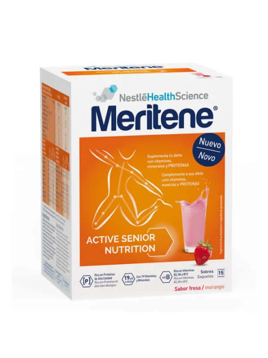 Meritene Active Senior Nutrition Boisson Saveur Fraise 15 Sachets