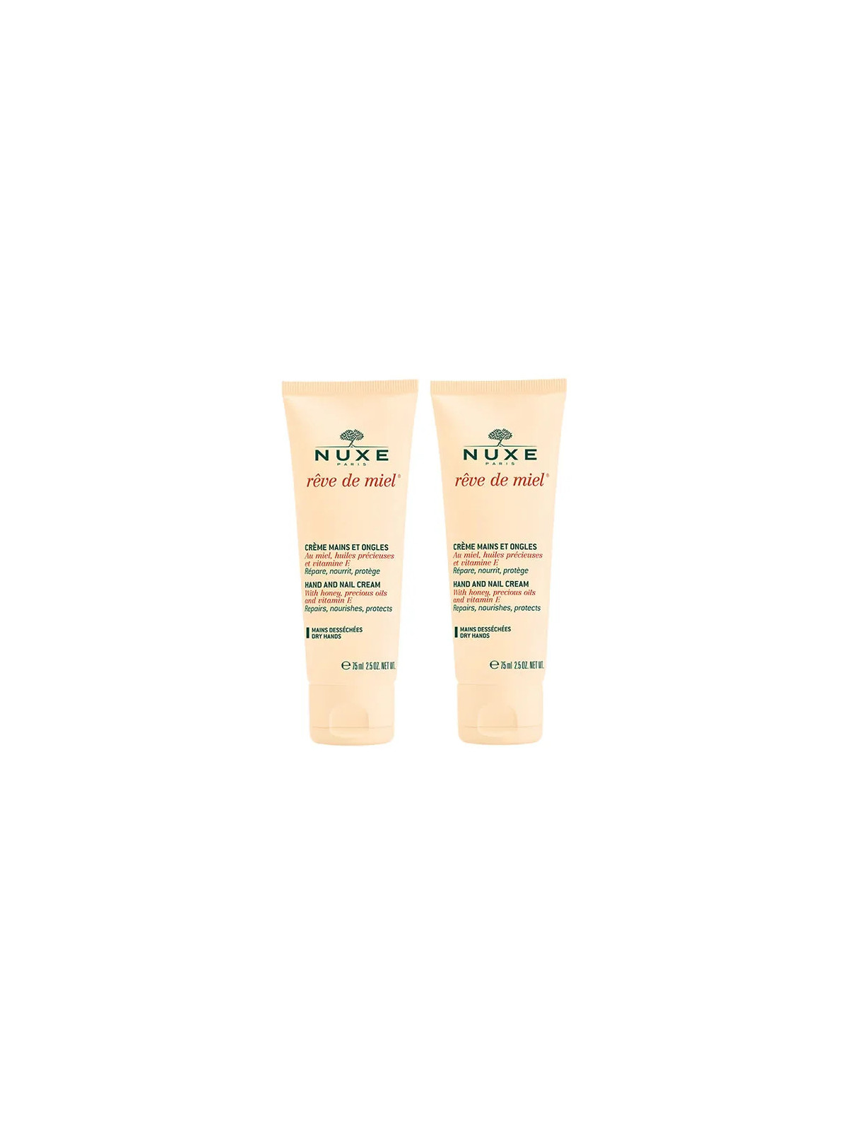 Nuxe Rêve De Miel Crème Mains Et Ongles 2x50ml
